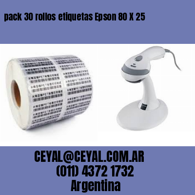 pack 30 rollos etiquetas Epson 80 X 25