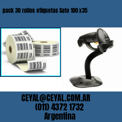 pack 30 rollos etiquetas Sato 100 x35