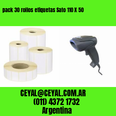 pack 30 rollos etiquetas Sato 110 X 50