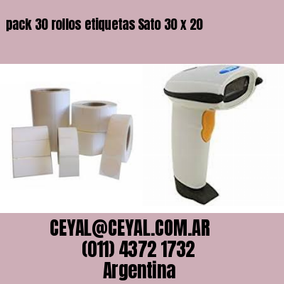 pack 30 rollos etiquetas Sato 30 x 20