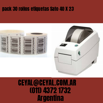 pack 30 rollos etiquetas Sato 40 X 23