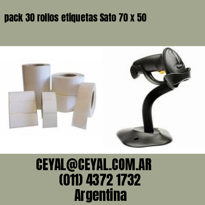 pack 30 rollos etiquetas Sato 70 x 50