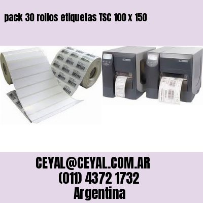 pack 30 rollos etiquetas TSC 100 x 150