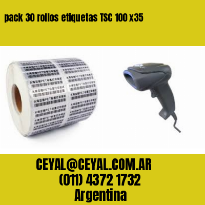 pack 30 rollos etiquetas TSC 100 x35