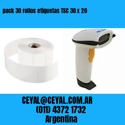 pack 30 rollos etiquetas TSC 30 x 20