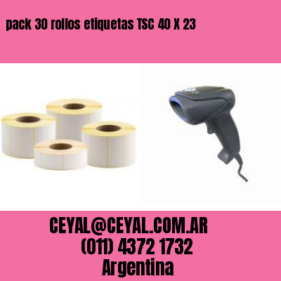 pack 30 rollos etiquetas TSC 40 X 23