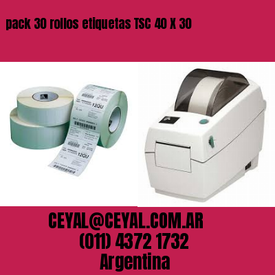 pack 30 rollos etiquetas TSC 40 X 30