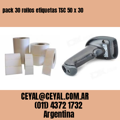 pack 30 rollos etiquetas TSC 50 x 30
