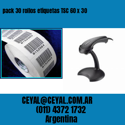 pack 30 rollos etiquetas TSC 60 x 30