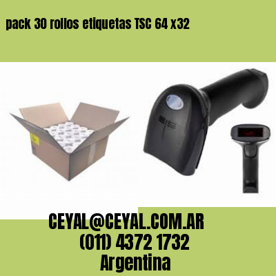 pack 30 rollos etiquetas TSC 64 x32