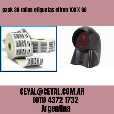 pack 30 rollos etiquetas eltron 100 X 80