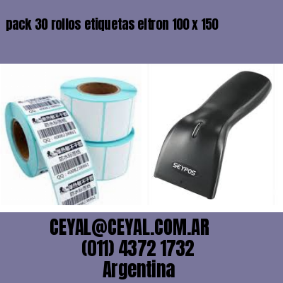 pack 30 rollos etiquetas eltron 100 x 150