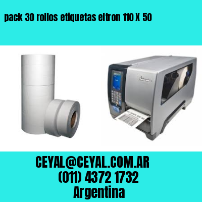 pack 30 rollos etiquetas eltron 110 X 50