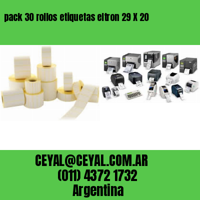 pack 30 rollos etiquetas eltron 29 X 20