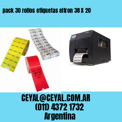 pack 30 rollos etiquetas eltron 38 X 20