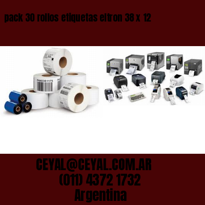 pack 30 rollos etiquetas eltron 38 x 12