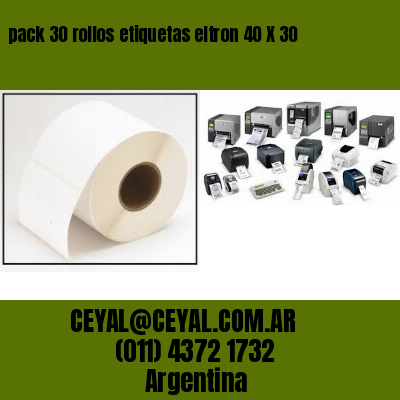 pack 30 rollos etiquetas eltron 40 X 30