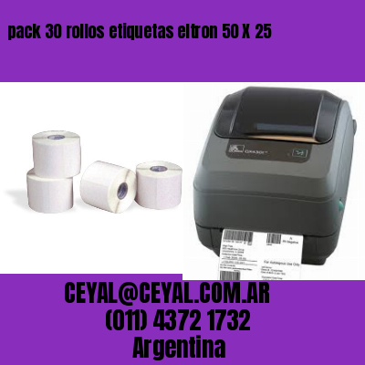 pack 30 rollos etiquetas eltron 50 X 25