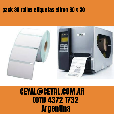 pack 30 rollos etiquetas eltron 60 x 30