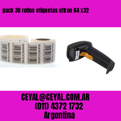 pack 30 rollos etiquetas eltron 64 x32