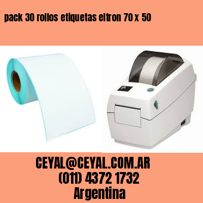 pack 30 rollos etiquetas eltron 70 x 50