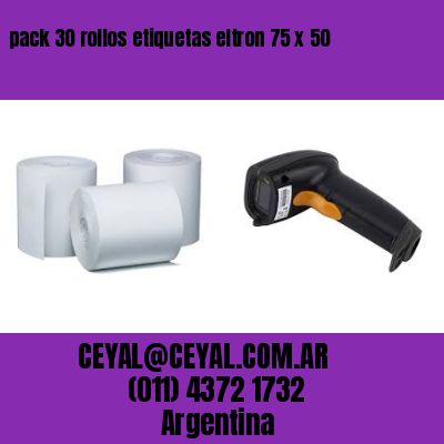 pack 30 rollos etiquetas eltron 75 x 50