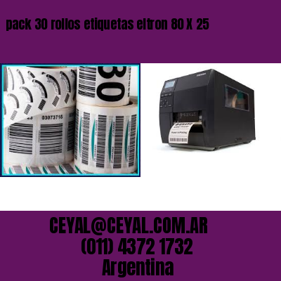 pack 30 rollos etiquetas eltron 80 X 25