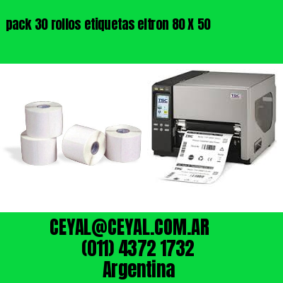 pack 30 rollos etiquetas eltron 80 X 50