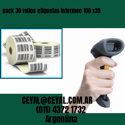 pack 30 rollos etiquetas intermec 100 x35