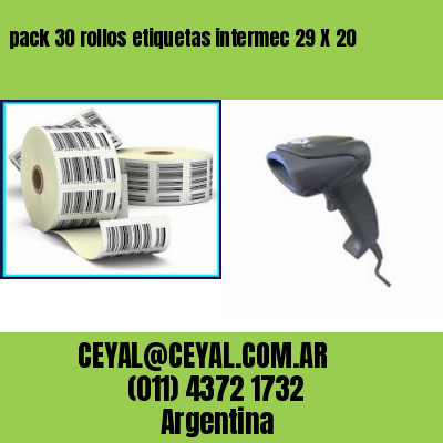 pack 30 rollos etiquetas intermec 29 X 20