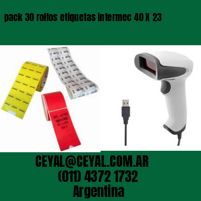 pack 30 rollos etiquetas intermec 40 X 23