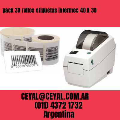 pack 30 rollos etiquetas intermec 40 X 30