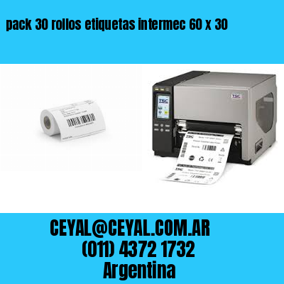 pack 30 rollos etiquetas intermec 60 x 30