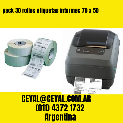 pack 30 rollos etiquetas intermec 70 x 50