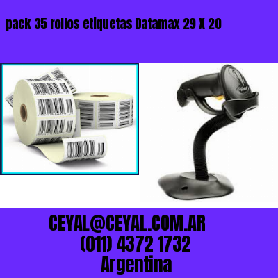 pack 35 rollos etiquetas Datamax 29 X 20