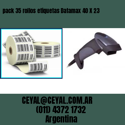 pack 35 rollos etiquetas Datamax 40 X 23