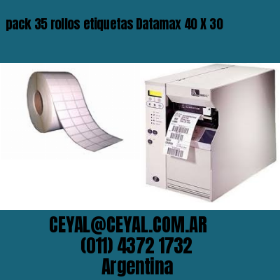 pack 35 rollos etiquetas Datamax 40 X 30