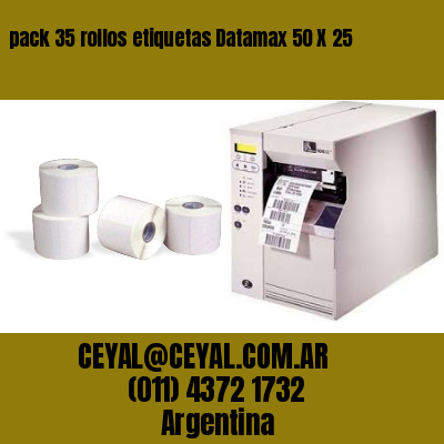 pack 35 rollos etiquetas Datamax 50 X 25