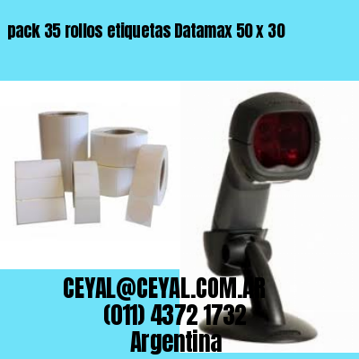 pack 35 rollos etiquetas Datamax 50 x 30