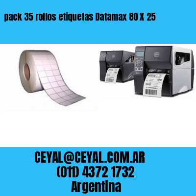 pack 35 rollos etiquetas Datamax 80 X 25