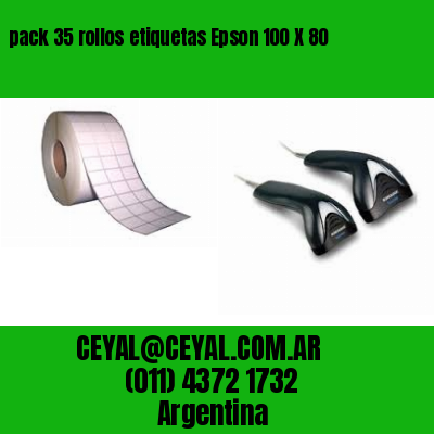 pack 35 rollos etiquetas Epson 100 X 80