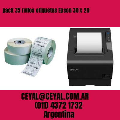 pack 35 rollos etiquetas Epson 30 x 20