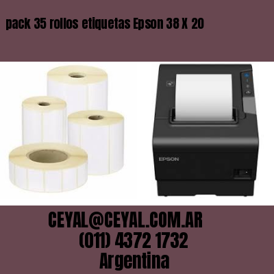 pack 35 rollos etiquetas Epson 38 X 20