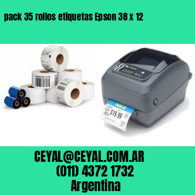 pack 35 rollos etiquetas Epson 38 x 12