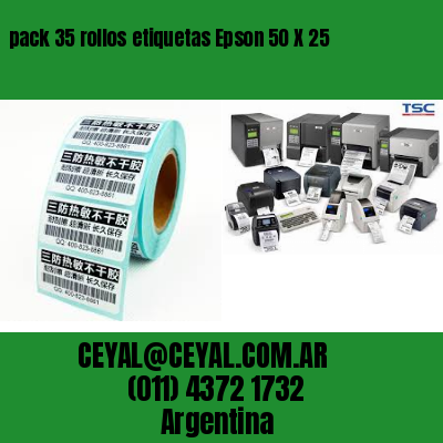 pack 35 rollos etiquetas Epson 50 X 25