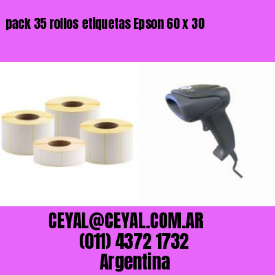 pack 35 rollos etiquetas Epson 60 x 30