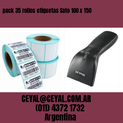 pack 35 rollos etiquetas Sato 100 x 150