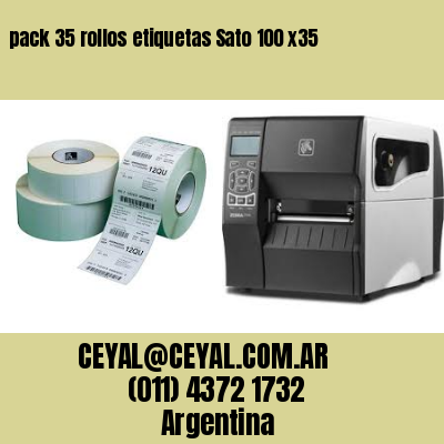 pack 35 rollos etiquetas Sato 100 x35