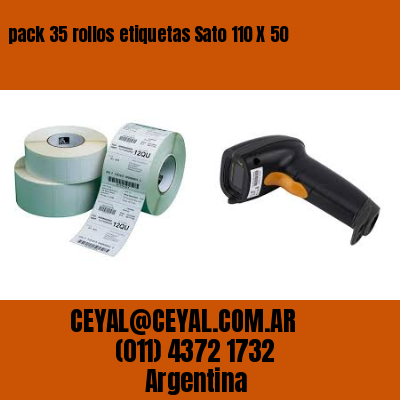 pack 35 rollos etiquetas Sato 110 X 50