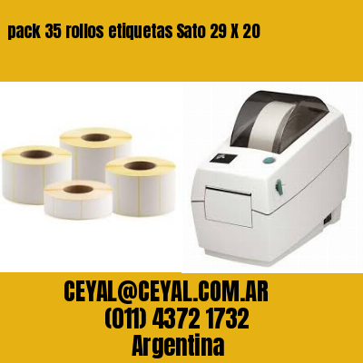 pack 35 rollos etiquetas Sato 29 X 20